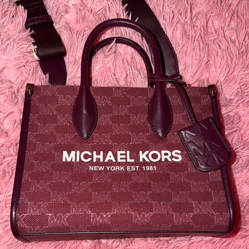 Michael Kors Dark Red Logo Tote